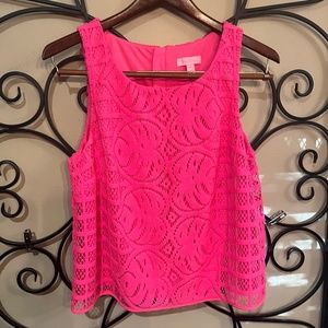 Lilly Pulitzer ladies Pink Lace Tank!
